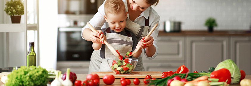 Fleischlos kochen mit Kindern