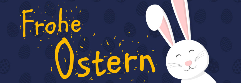Ein Osterhase wünscht frohe Ostern