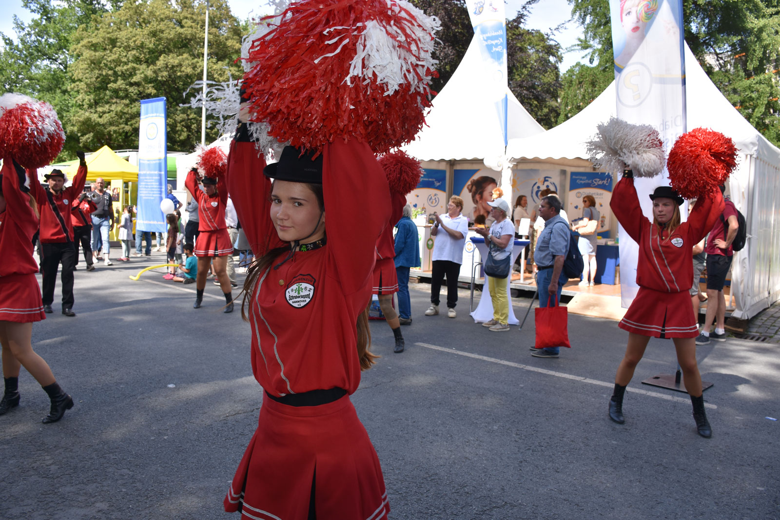 Cheerleader Cheerleader in rot