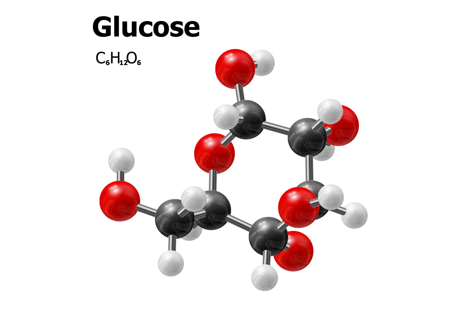 Glukose Molekülstruktur in 3D Ansicht