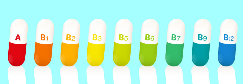 Vitaminkapseln, Vitamin A, B1, B2, B3, B5, B6, B7, B9, B12