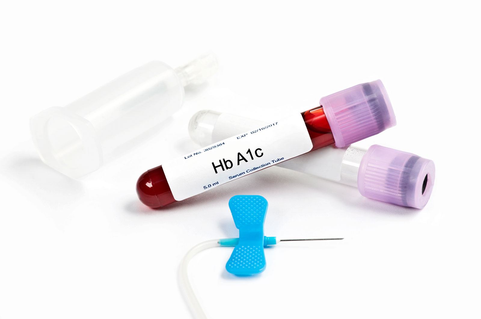 HbA1c, Laborblutprobe im Reagenzröhrchen