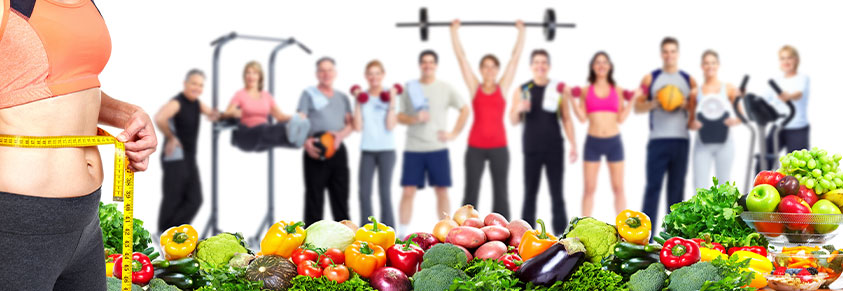 Sport, Bewegung,  gesunde Ernährung, Gewichtskontrolle