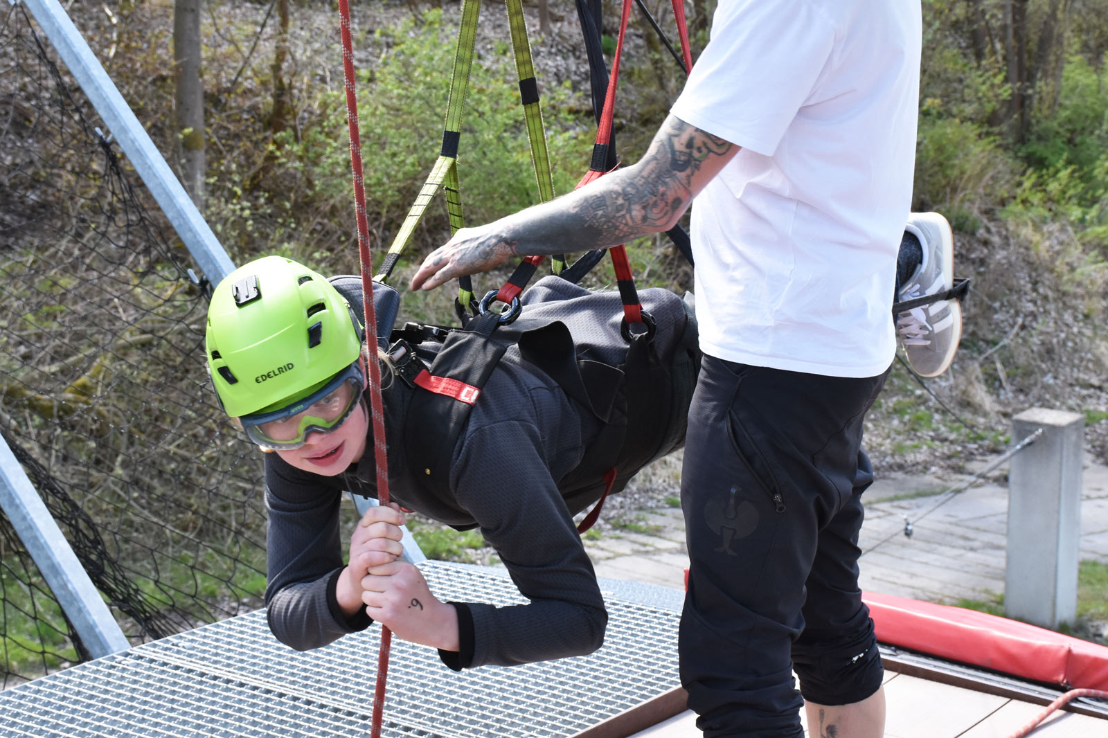Ankunft im Tal Ankunft der Megazipline