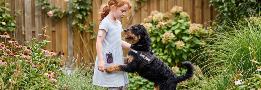Der Warnhund beim Warnen // generiert mit Adobe Firefly