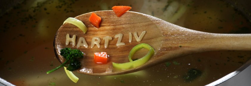 Hartz IV Symbolik zur Verdeutlichung Geringverdiener