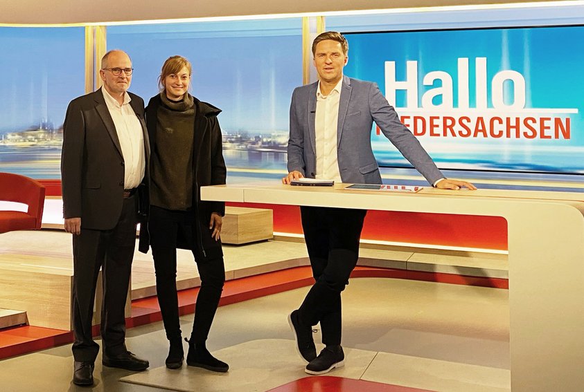 Wir beim NDR Arnfred Stoppok im Studio des NDR