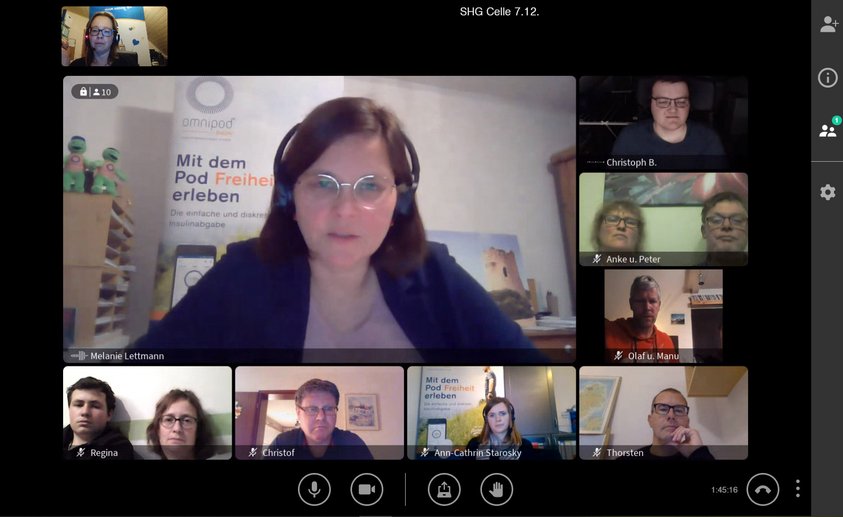 Videokonferenzen Teilnehmer einer Videokonferenz